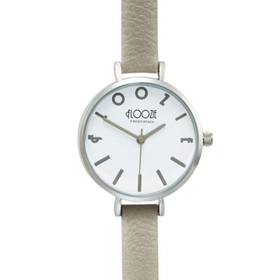 Ladies taupe analogue watch